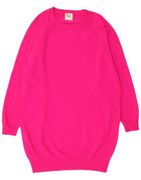 Stefanel Vestido tipo jersey para mujer UK 44 Acrílico rosa medio