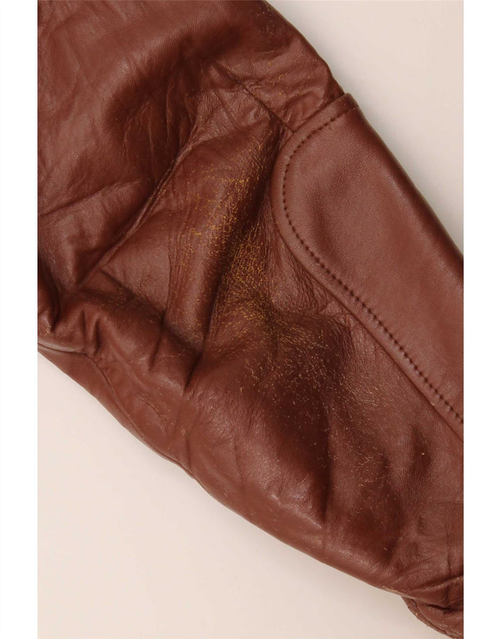 Vintage hombres chaqueta de cuero Reino Unido 40 grande borgoña