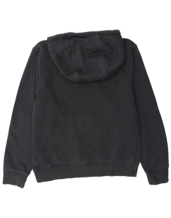 NIKE Womens Oversized Hoodie Jumper UK 6 XS Black Cotton