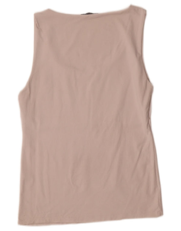 Zara Mujer Chaleco Top UK 44 Grande Poliamida Blanco