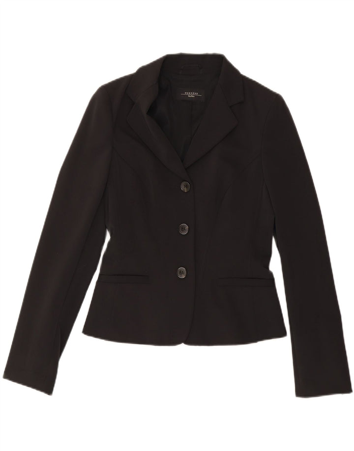 Max Mara Chaqueta tipo blazer de 3 botones para mujer UK 10 Small Poliéster negro