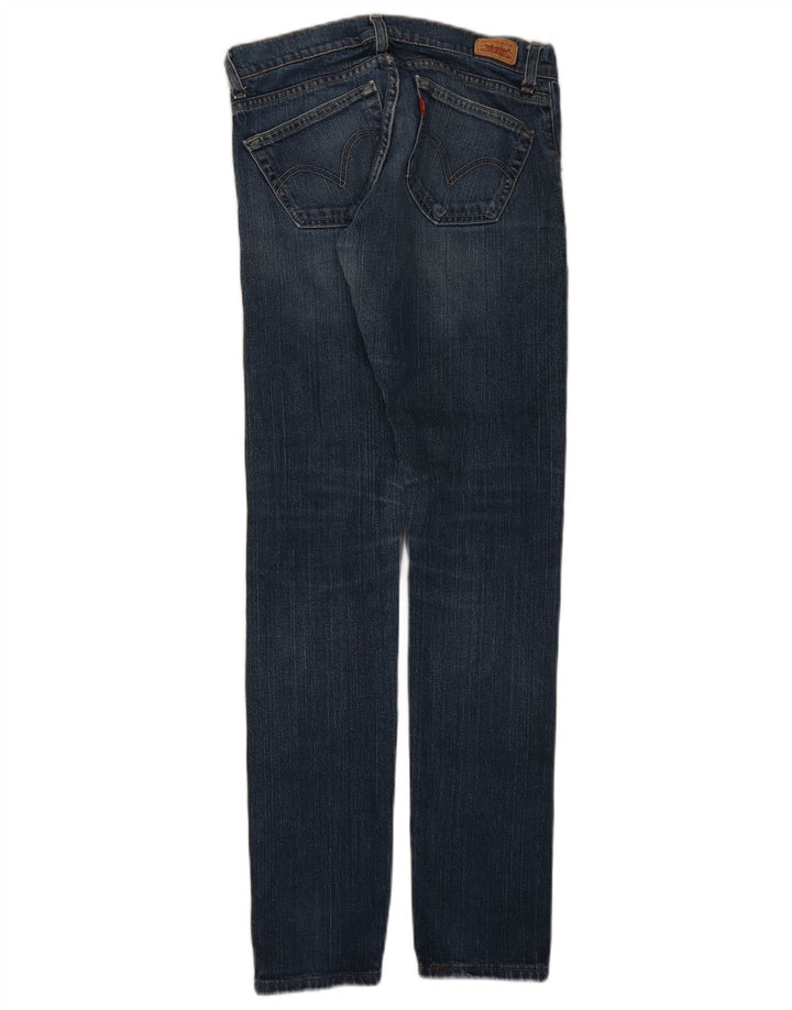 Levi's 504 Jeans ajustados inclinados para mujer US 5 Medium W30 L32 Algodón azul