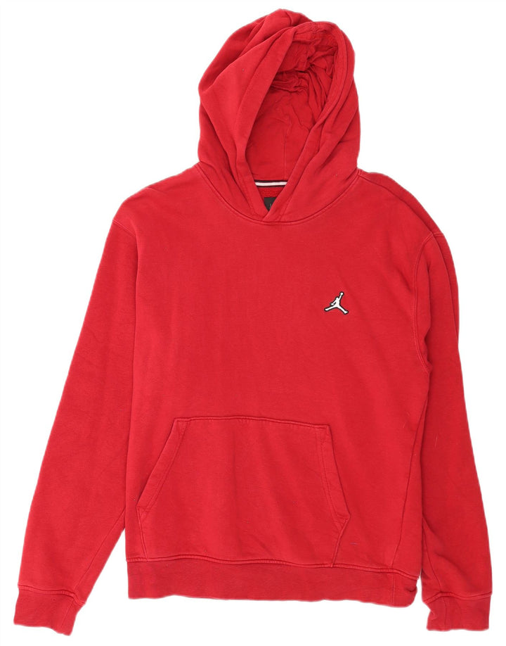 Jordan - Sudadera con capucha para hombre, talla pequeña, algodón rojo