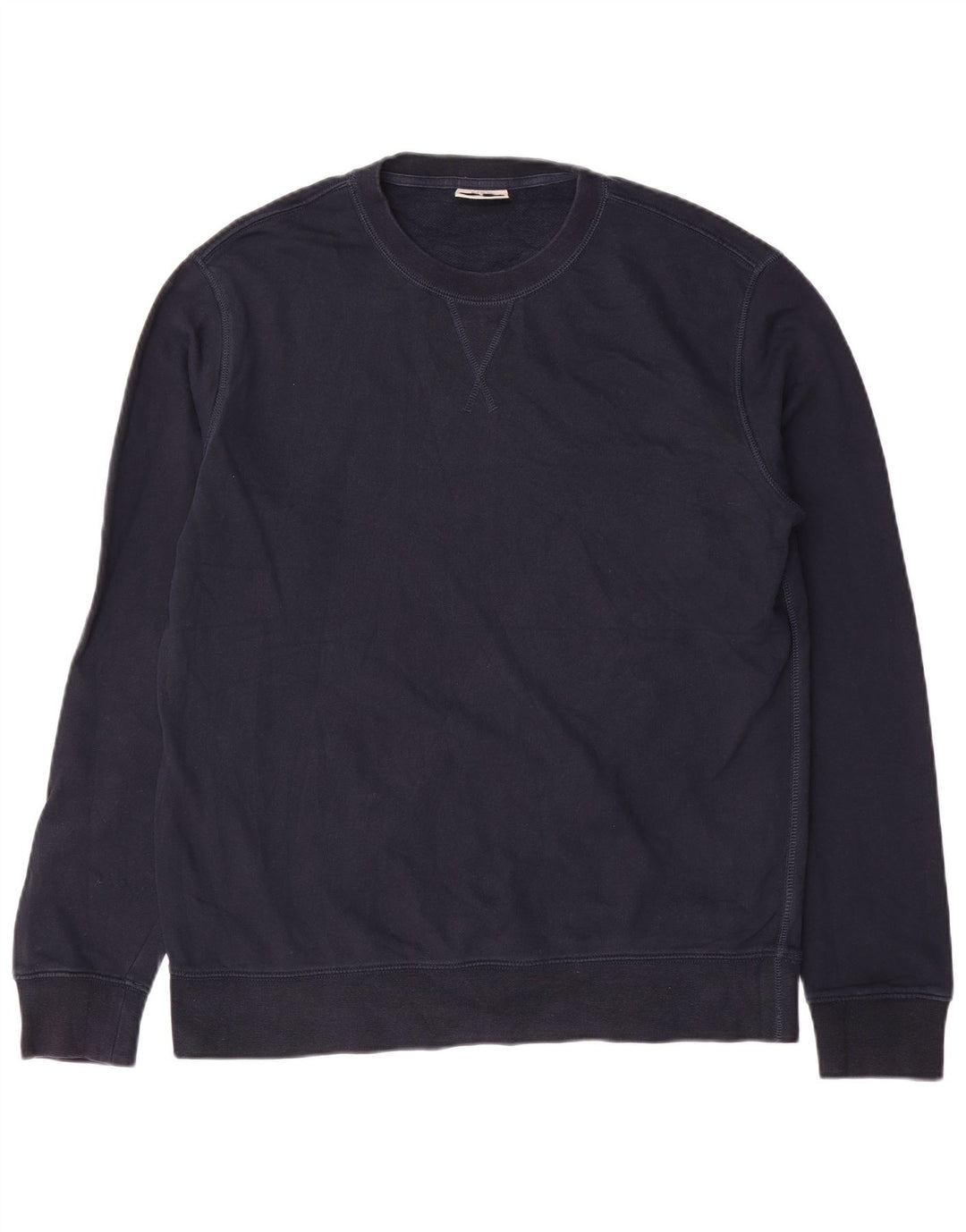 Marks & Spencer Hombre Sudadera Jumper Grande Azul Marino Algodón