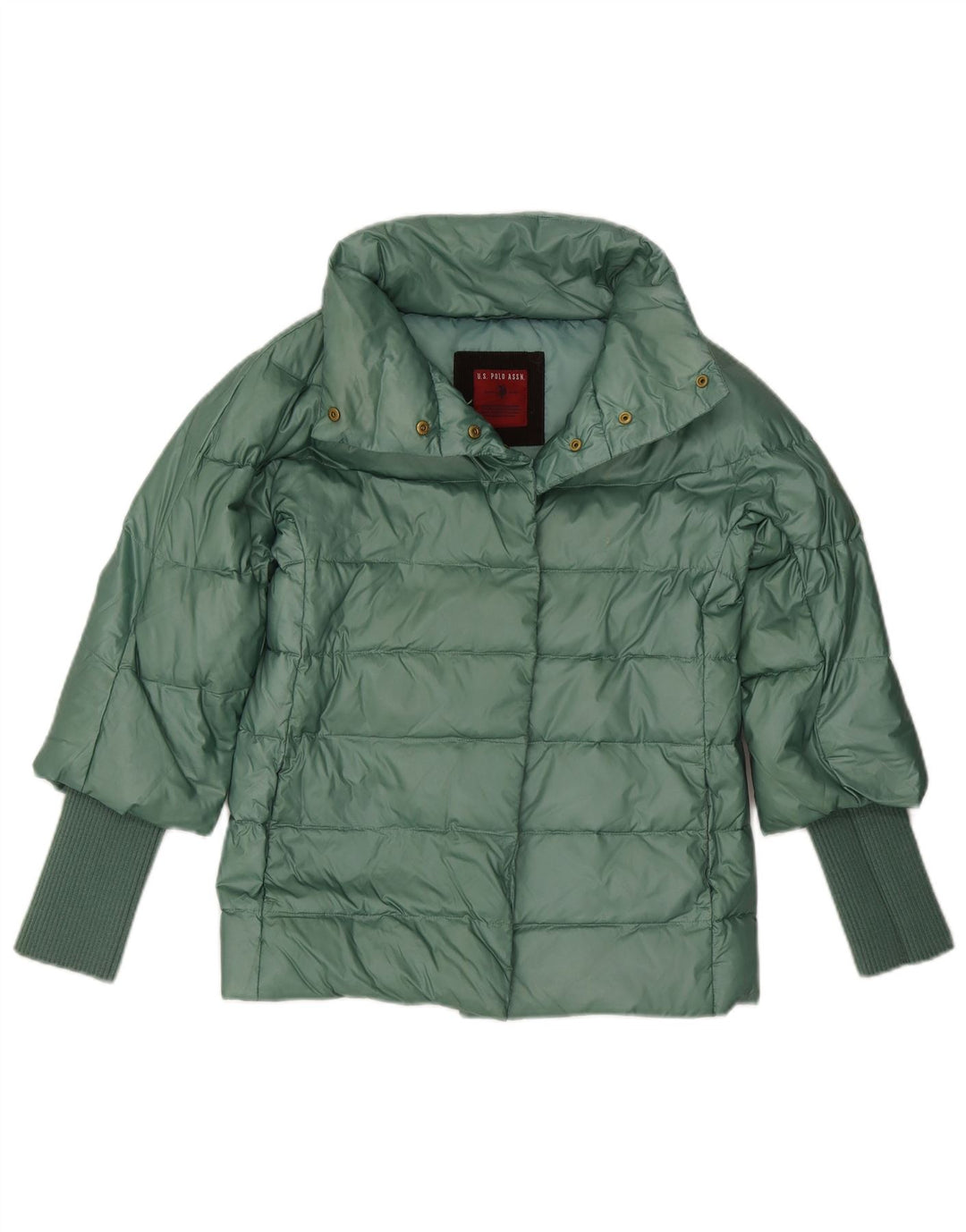 Asociación de Polo de EE. UU. Chaqueta acolchada para mujer UK 42 Poliéster verde medio