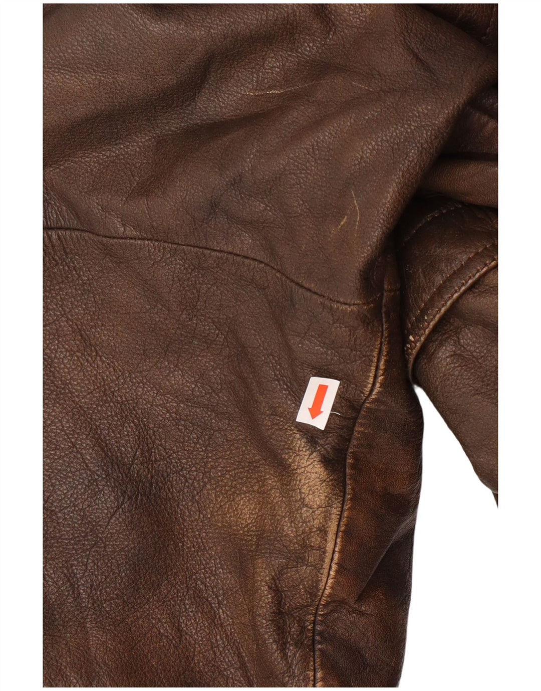 Harajuku Mother Chaqueta de cuero para hombre Reino Unido 40 Cuero marrón grande