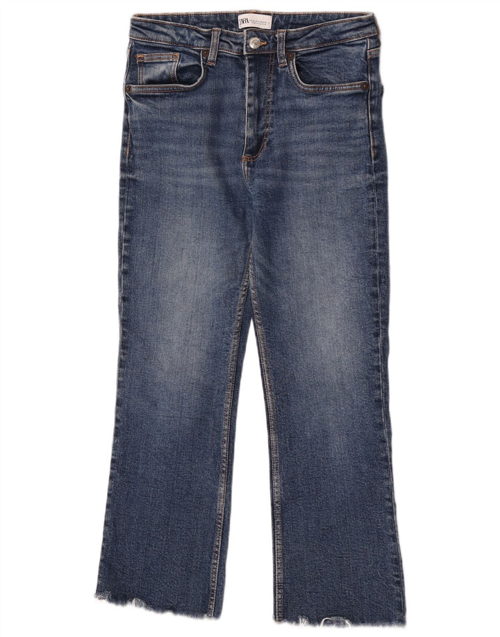 Zara Jeans Cortos Para Mujer EU 38 Small W28 L24 Azul