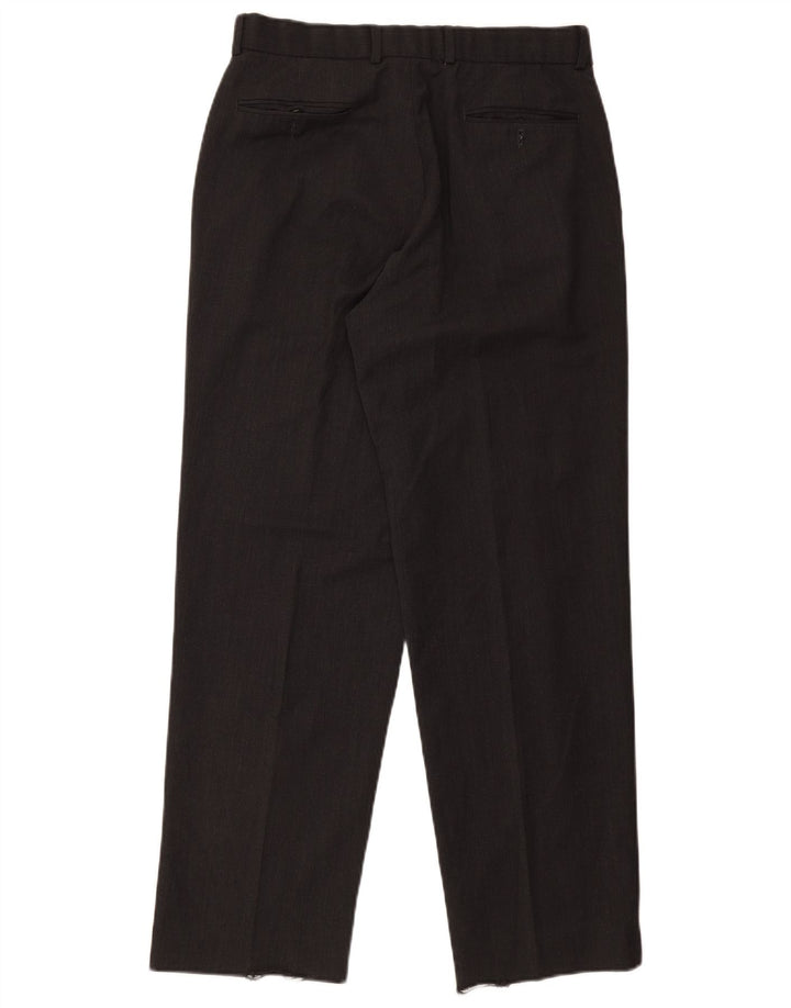MARKS & SPENCER Pantalón de traje recto para hombre W30 L30 Poliéster gris