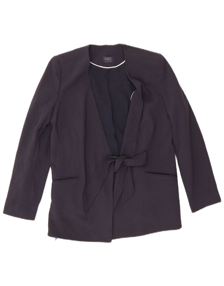 Marks & Spencer Chaqueta tipo blazer para mujer UK 40 Mediano Azul marino Poliéster
