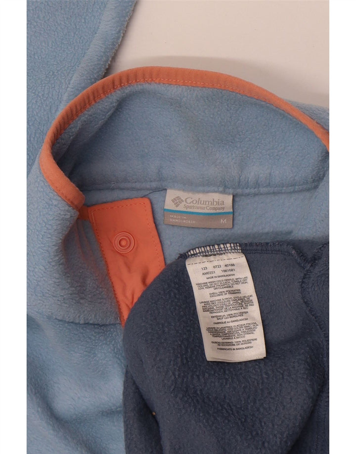 Columbia Jersey De Polar Con Cuello Con Botones Poliéster Color Block En Azul Medio |