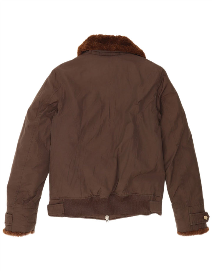 Woolrich Chaqueta acolchada para mujer UK 46 Grande Algodón marrón