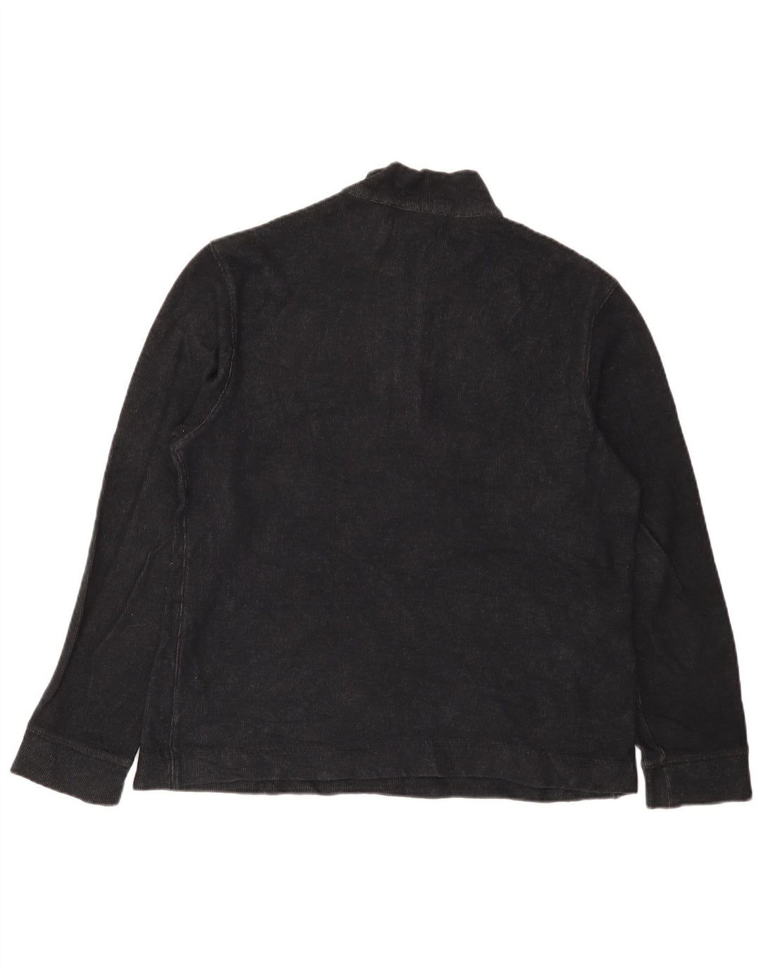 Calvin Klein Suéter tipo jersey con cuello y cremallera para hombre Algodón negro mediano