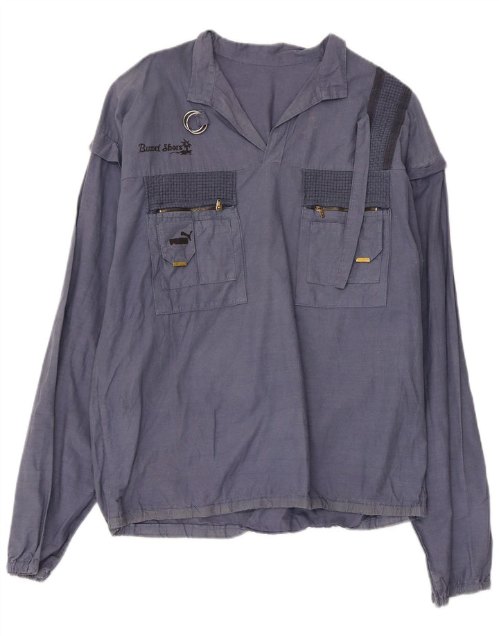 PUMA - Camiseta sin mangas para mujer, talla 40, XL, color azul