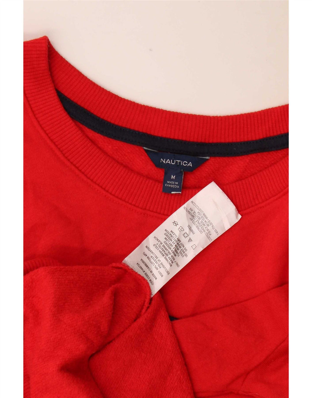 Nautica Sudadera gráfica para mujer Jumper UK 14 Mediano Rojo Algodón