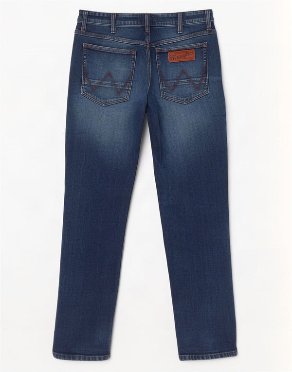 Wrangler Vaqueros Rectos Greensboro Para Hombre W36 L30 Algodón Azul