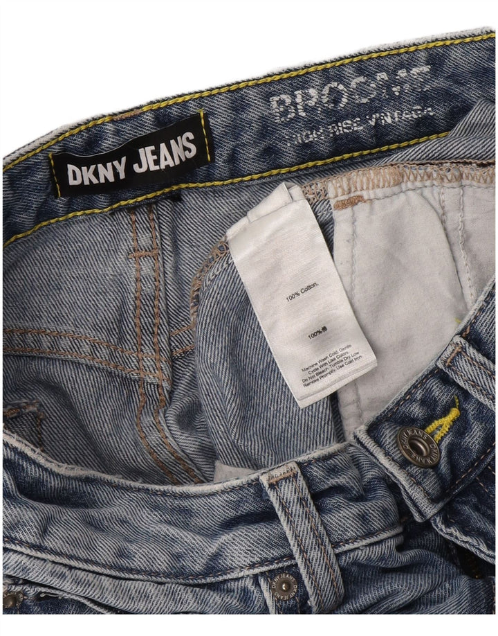 Vaqueros Cónicos De Tiro Alto Para Mujer Dkny W28 L27 Algodón Azul