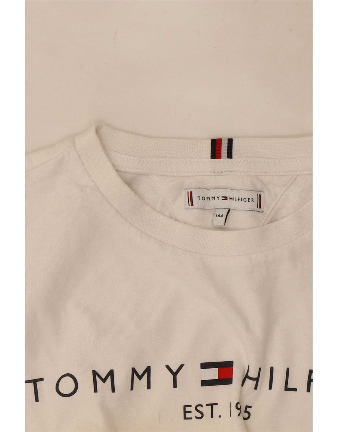 Tommy Hilfiger Camiseta gráfica de manga larga para niños 13-14 años Blanco