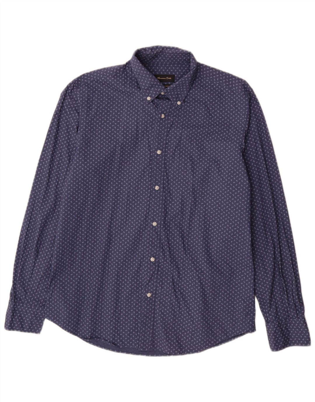 Camisa Zara Hombre Grande Azul Marino Floral