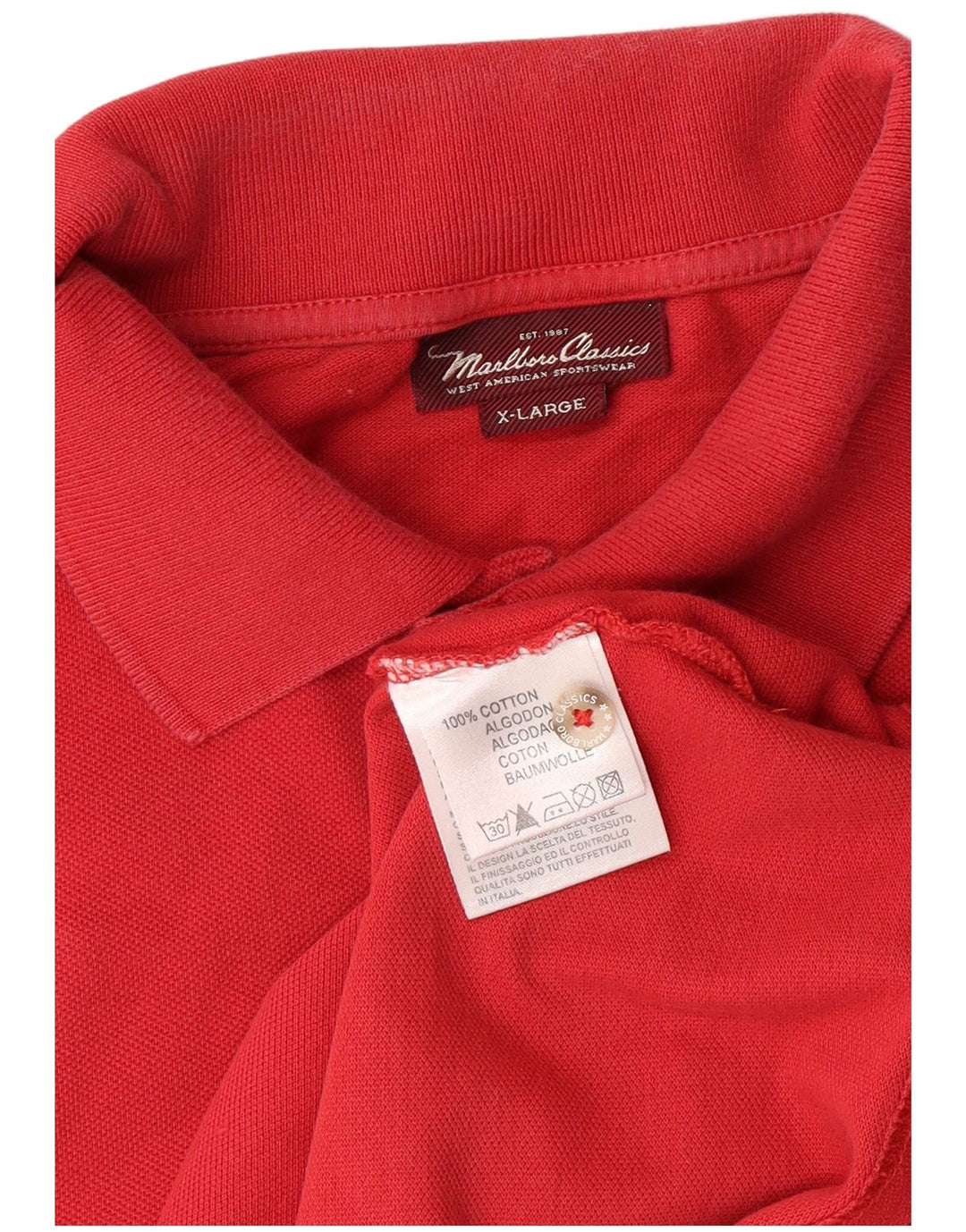 MARLBORO CLASSICS Polo Hombre XL Algodón Rojo
