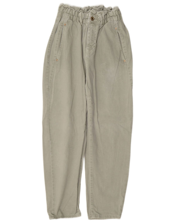 Zara Jeans Sueltos De Tiro Alto Para Mujer EU 34 2XS W24 L24 Algodón Verde