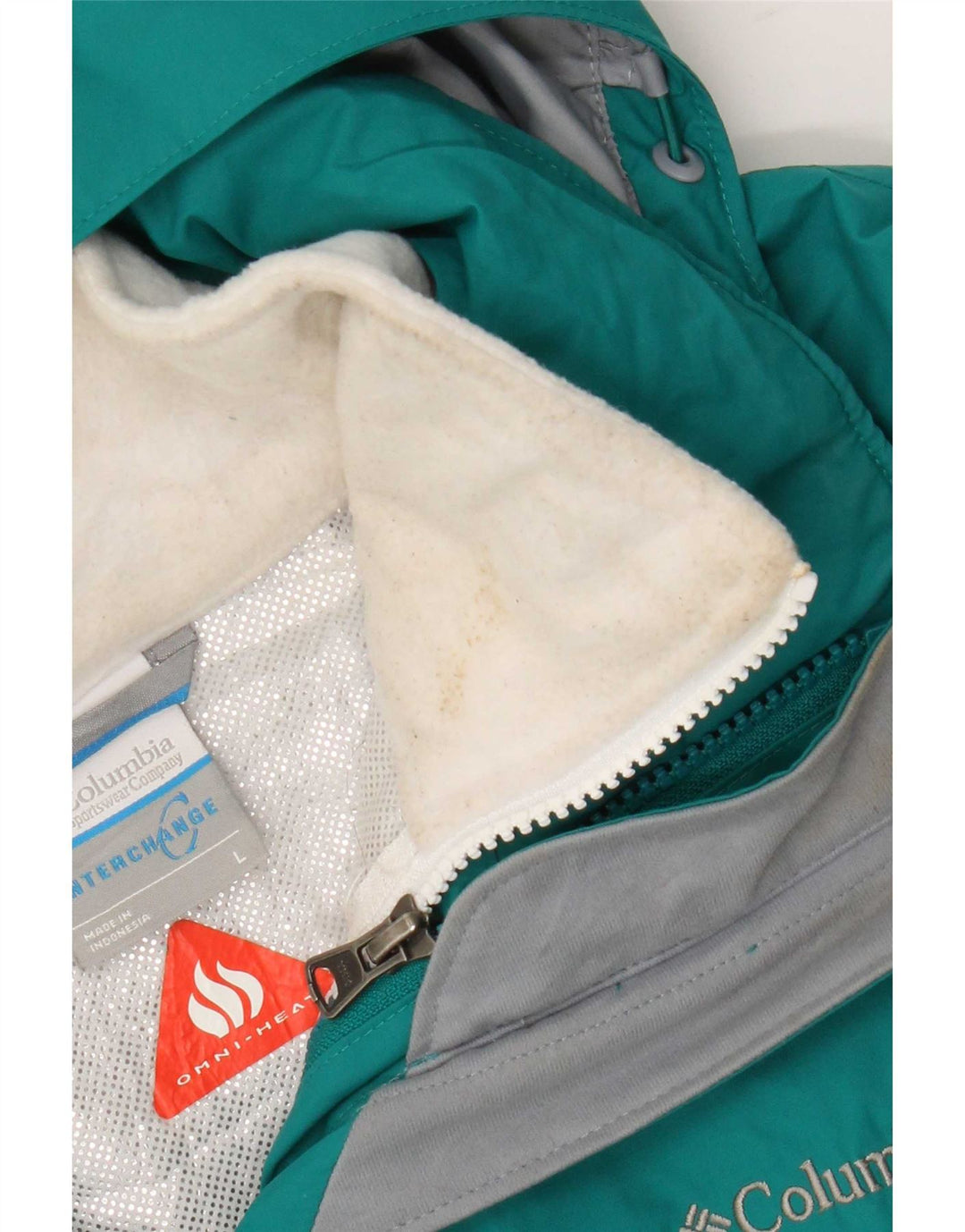 Columbia Chaqueta de esquí con capucha Interchange para mujer Reino Unido 46 Grande Verde Colorblock