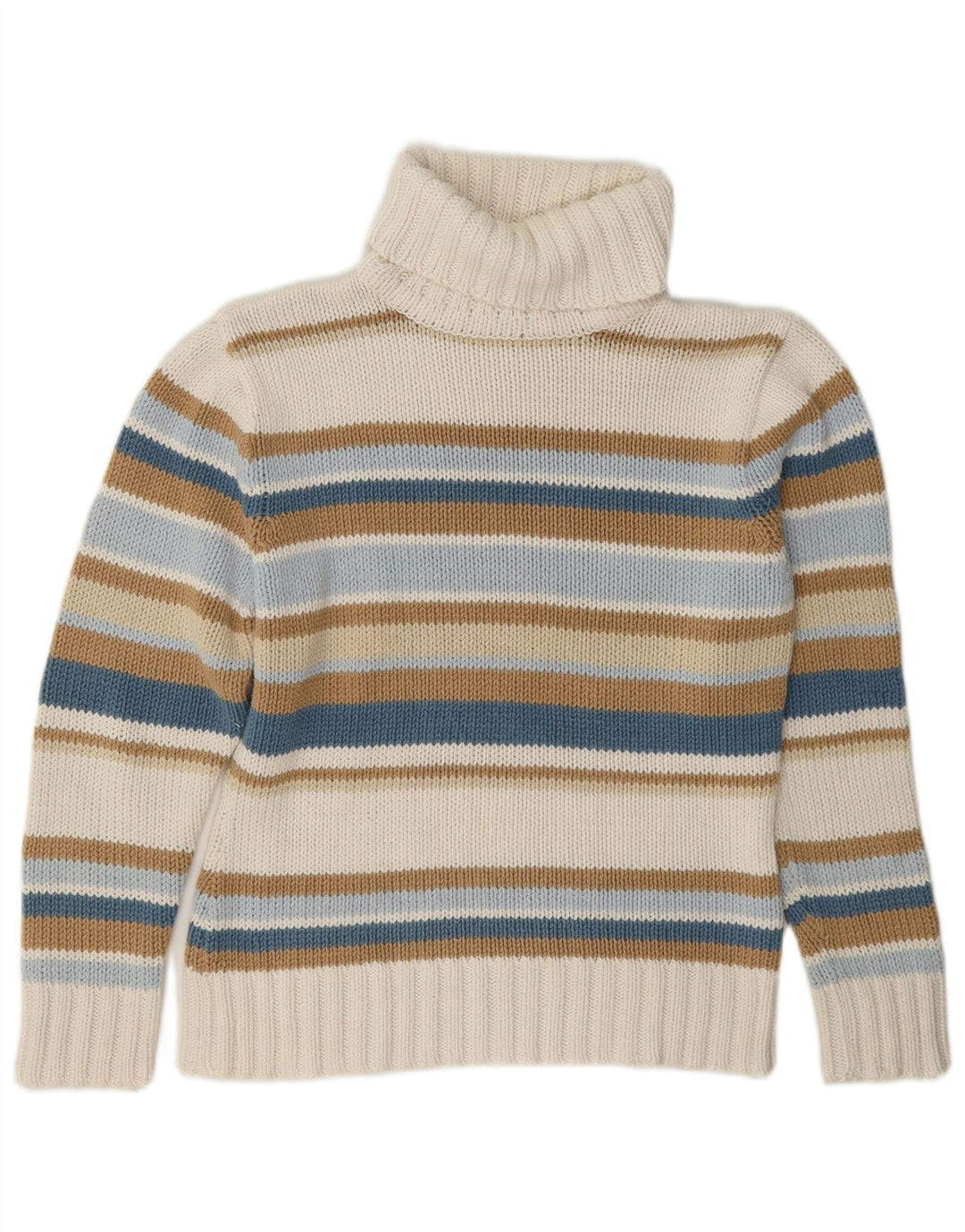 Yessica Suéter tipo jersey con cuello vuelto para mujer UK 44 Mediano Rayas multicolores