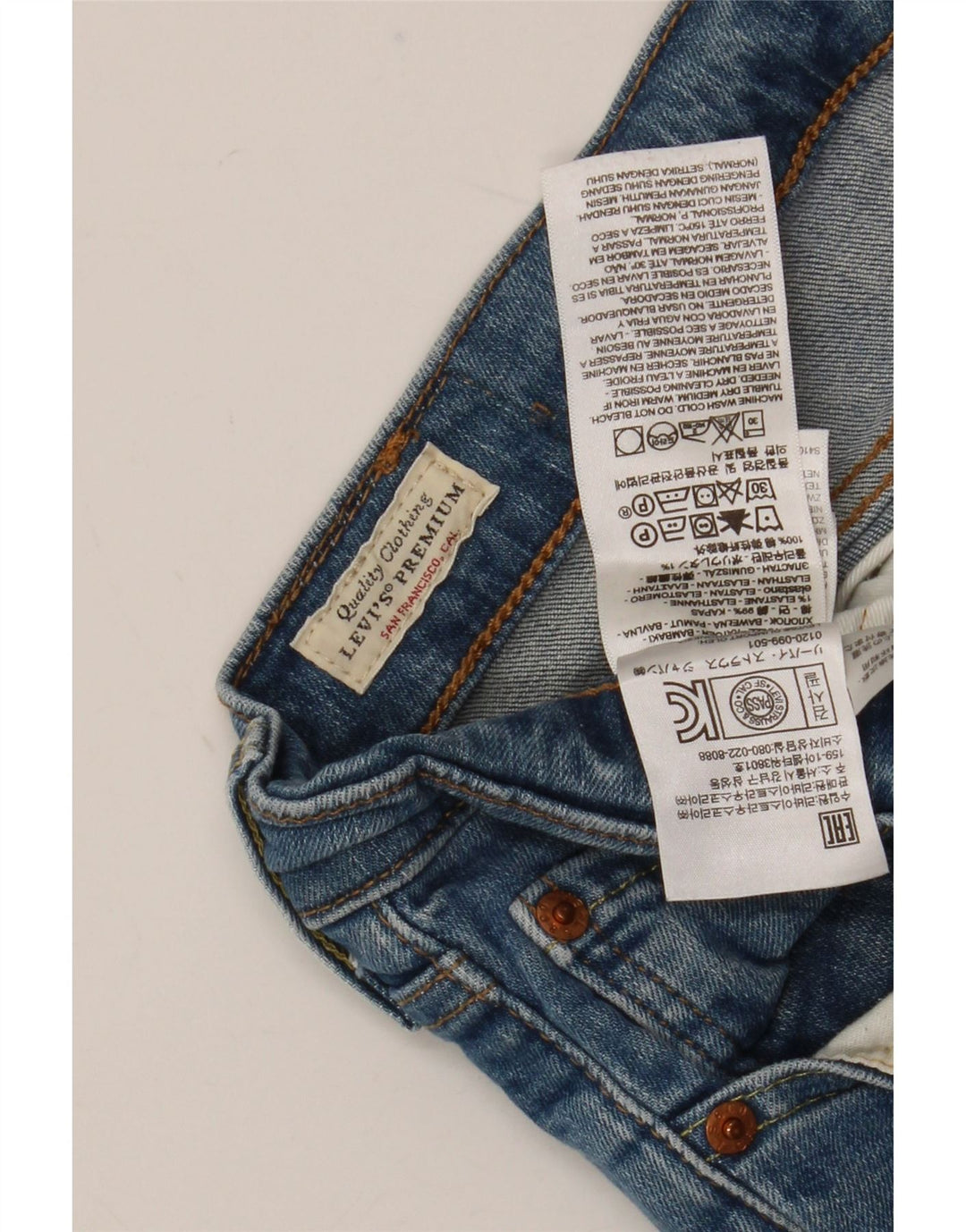 Levi's Hombre 511 Slim Jeans W36 L32 Algodón Azul