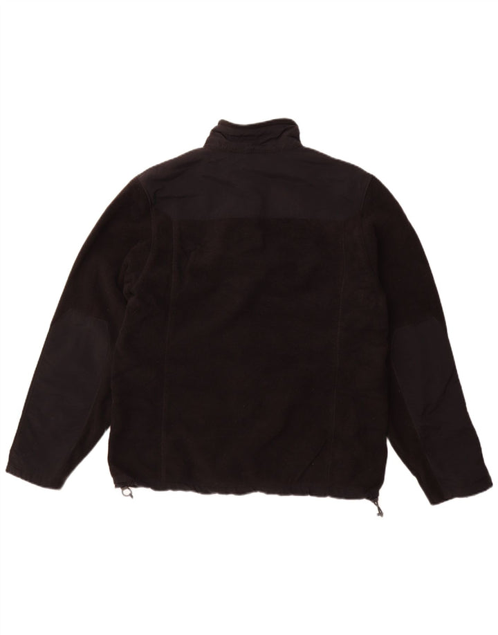 Eddie Bauer Mens Fleece Jacket UK 38 Medium Black Polyester