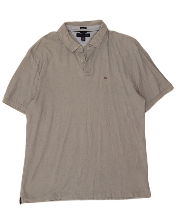 Tommy Hilfiger Polo Slim Fit para Hombre 2XL Algodón Gris