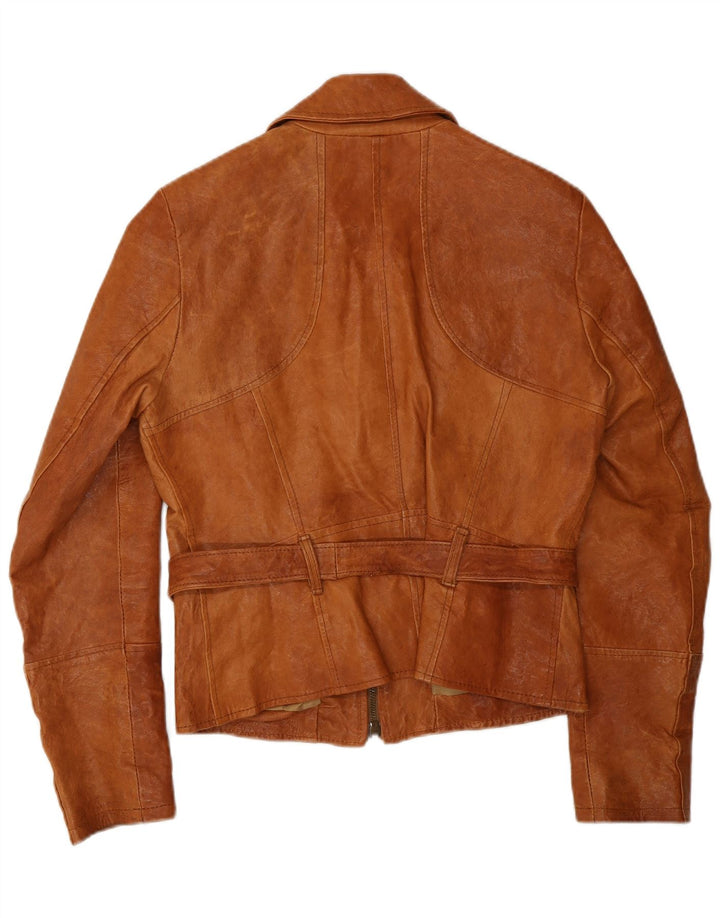 Masterpelle Chaqueta de cuero para mujer IT 46 Cuero beige grande