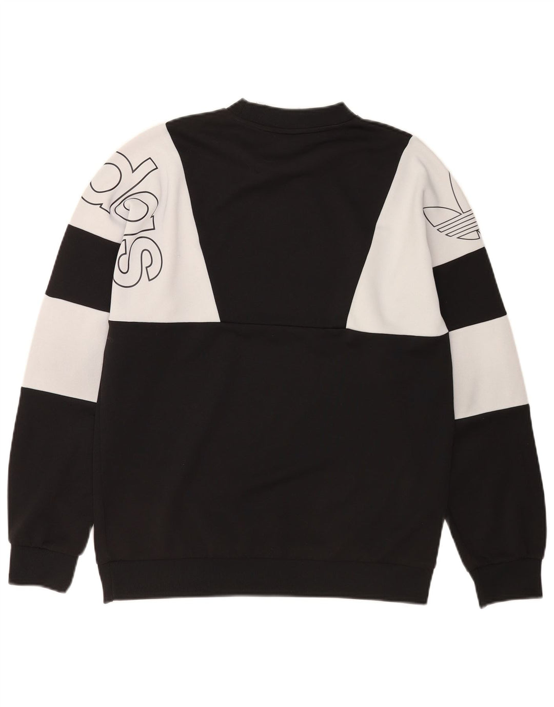 Adidas Hombre Sudadera Gráfica Jumper Medium Negro Colorblock Poliéster