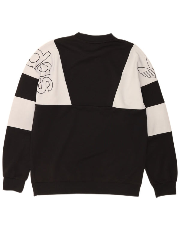 Adidas Hombre Sudadera Gráfica Jumper Medium Negro Colorblock Poliéster