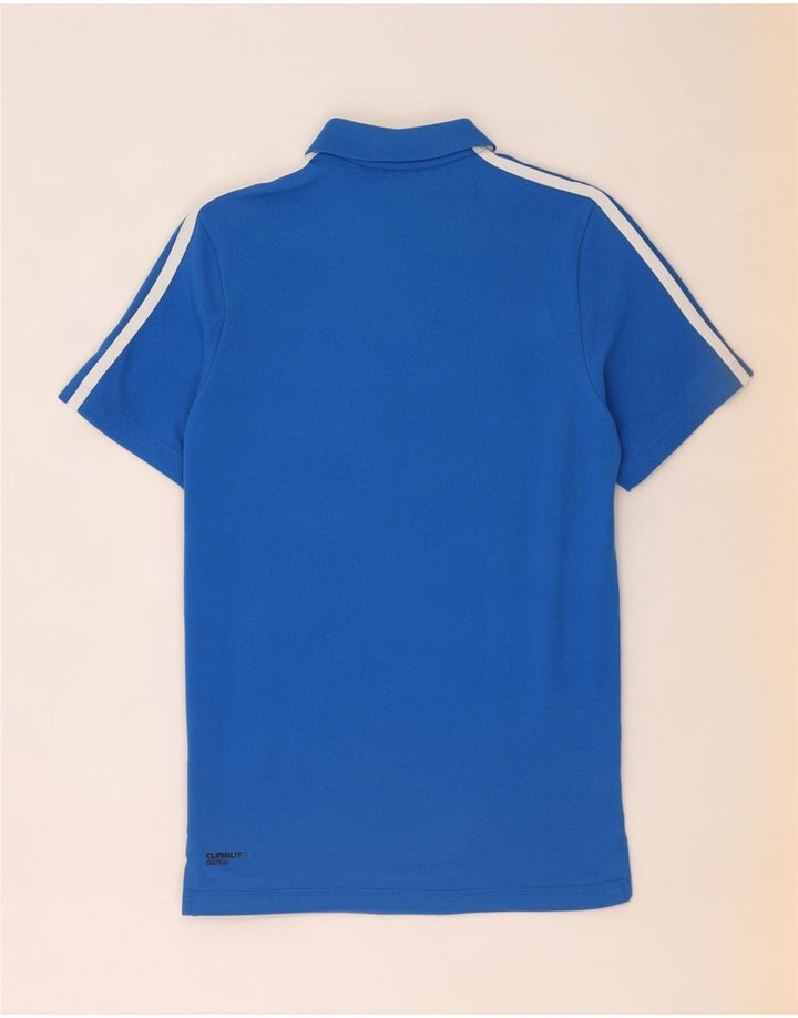Adidas Mens Climalite Polo Camisa Pequeña Algodón Azul