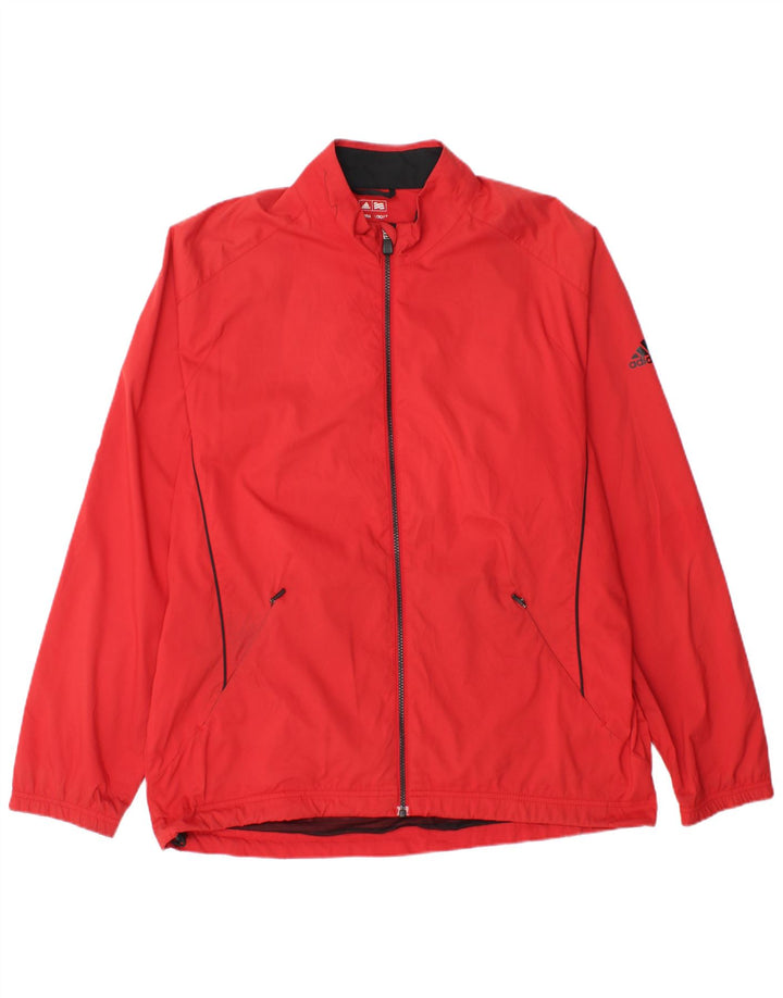 Adidas Chaqueta impermeable Clima Proof para hombre UK 42 XL Rojo Colorblock Poliéster