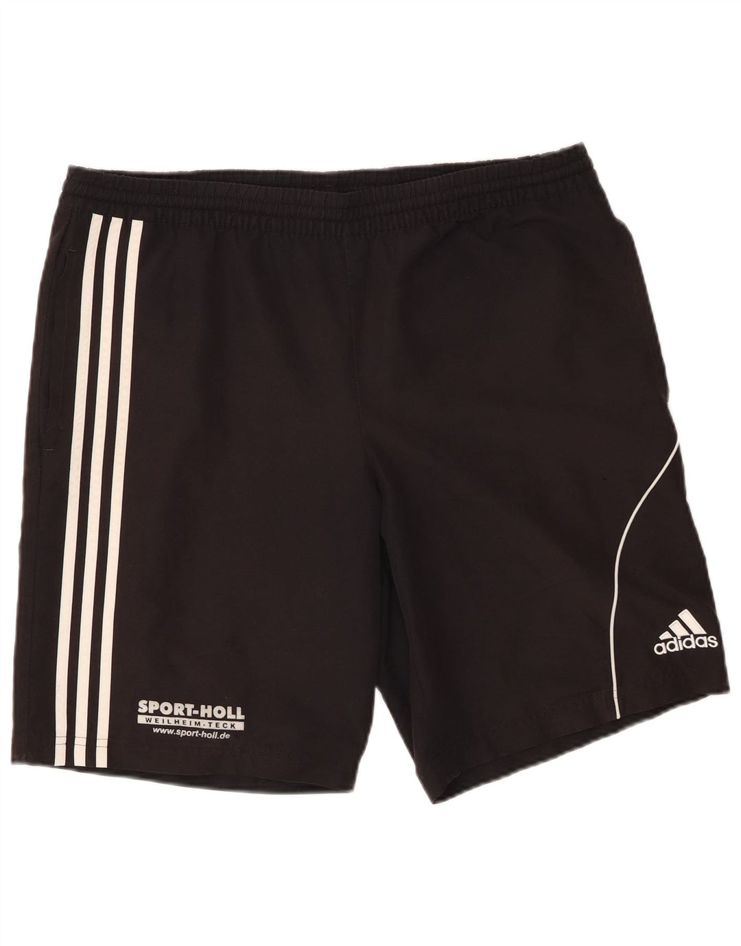 Adidas - Pantalones cortos deportivos para hombre, talla grande, poliéster negro