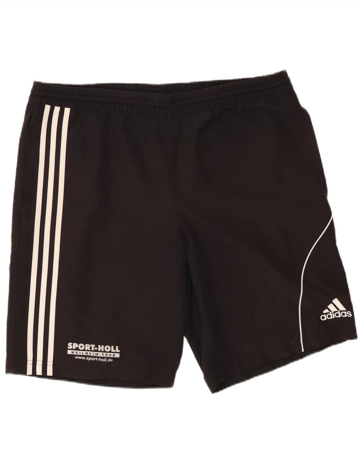 Adidas - Pantalones cortos deportivos para hombre, talla grande, poliéster negro