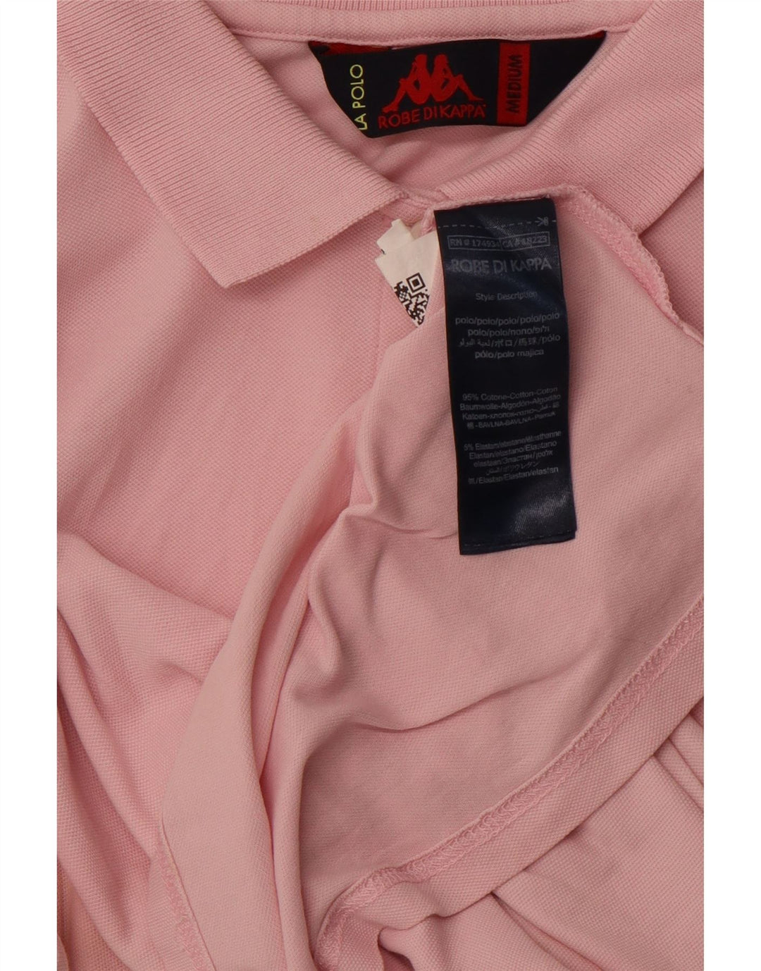 KAPPA Polo para mujer UK 12 Algodón rosa medio