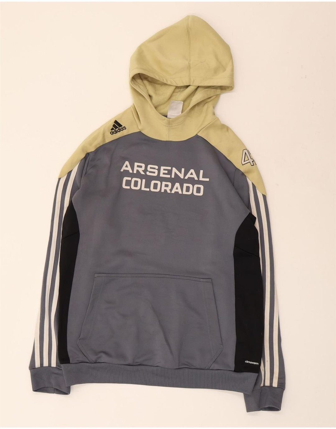 ADIDAS Arsenal Colorado Sudadera con capucha para mujer Reino Unido 16/18 Grande Gris