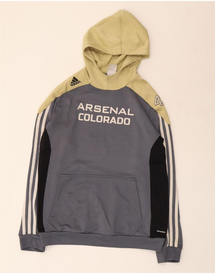 ADIDAS Arsenal Colorado Sudadera con capucha para mujer Reino Unido 16/18 Grande Gris