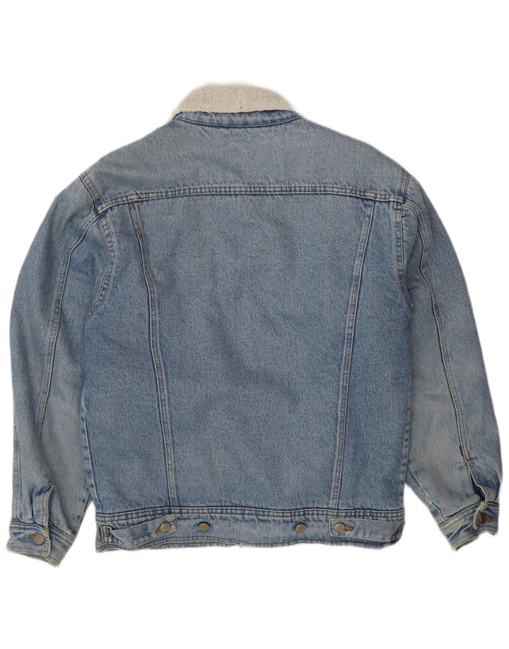 POP 84 Chaqueta vaquera Sherpa para hombre UK 38 Azul medio