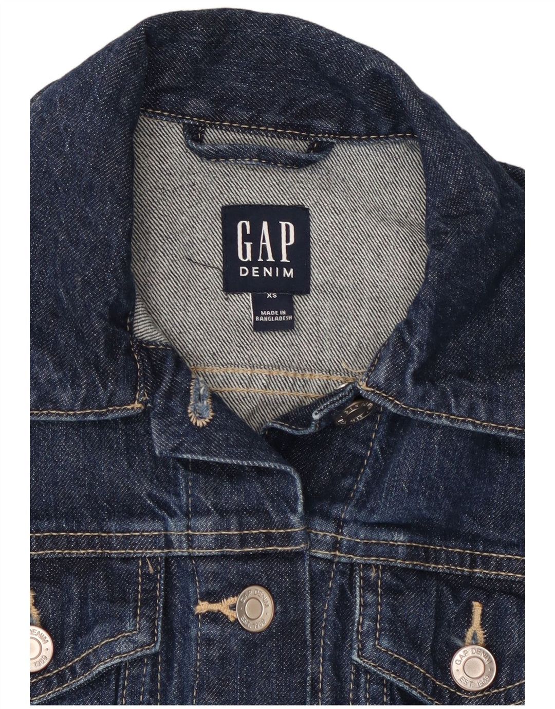 GAP Chaqueta vaquera para mujer UK 6 XS Algodón azul marino