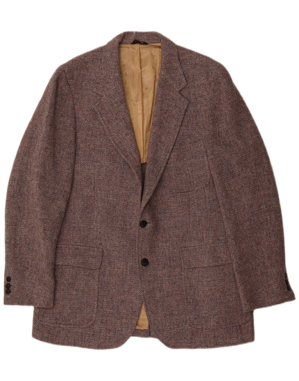 Harris Tweed Chaqueta tipo blazer de 2 botones para hombre UK 38 Lana gris medio
