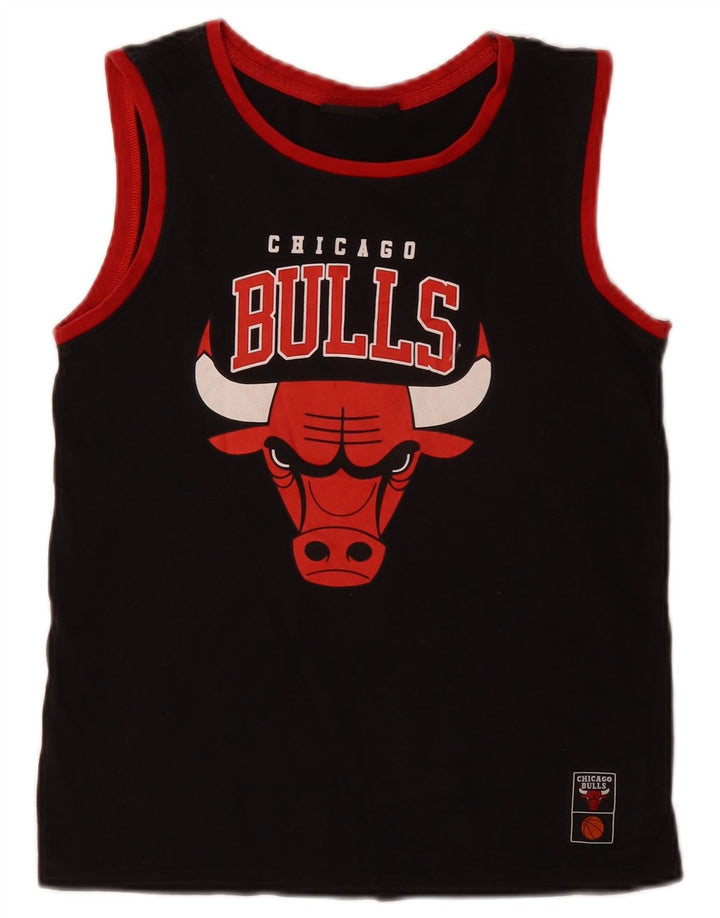 NBA Boys Chicago Bulls Camiseta sin mangas estampada 11-12 años Algodón negro