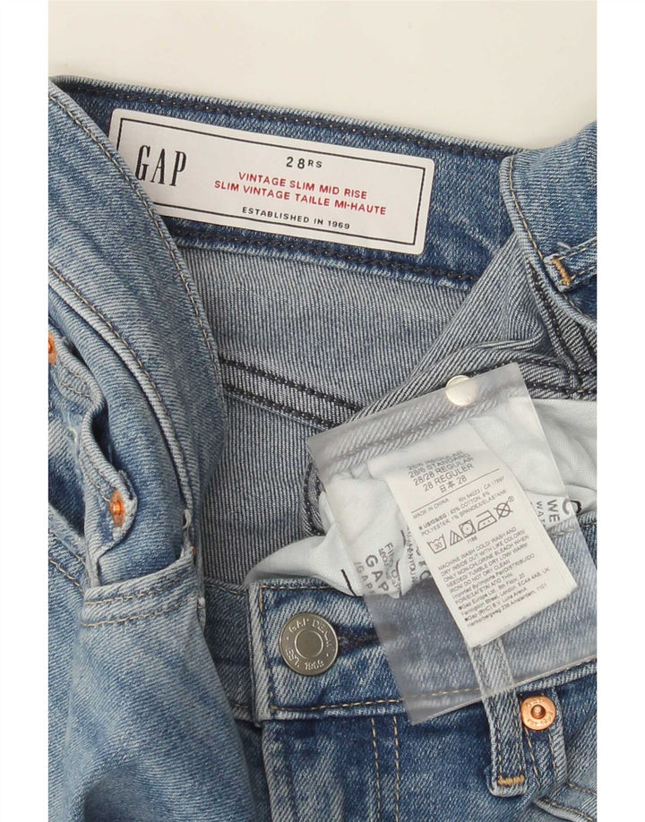 Gap Vaqueros Slim De Talle Medio Para Mujer W28 L27 Algodón Azul