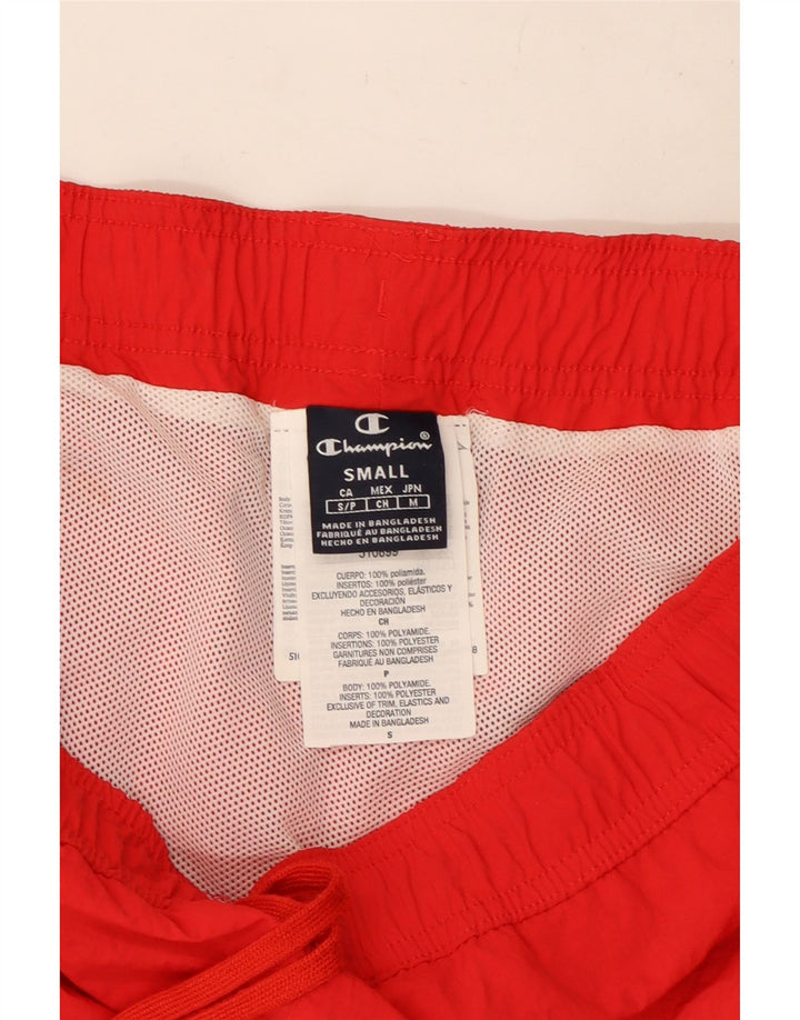 Champion Shorts De Natación Gráficos Para Hombre Pequeño Poliéster Rojo