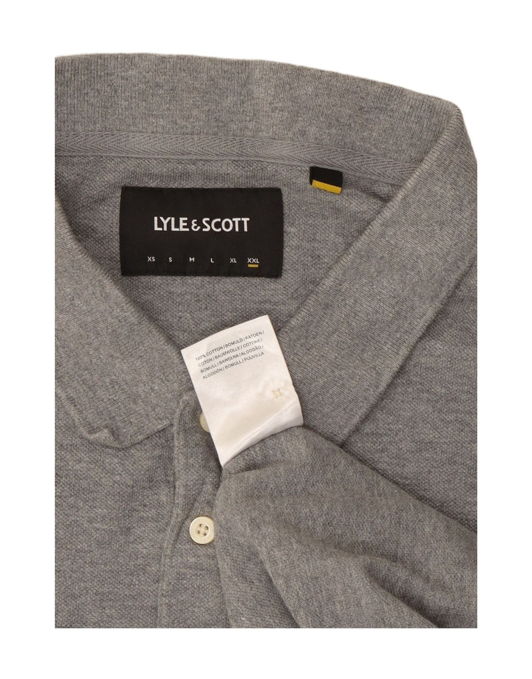 Lyle & Scott Polo para hombre 2XL Algodón gris
