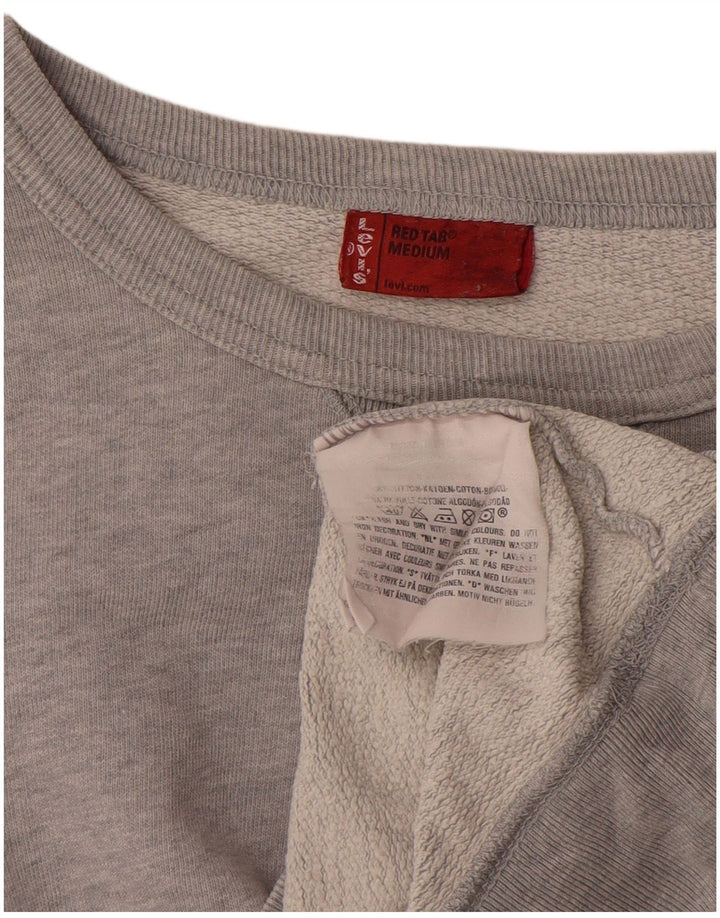 Levi's Sudadera extragrande para mujer UK 14 Algodón moteado gris medio