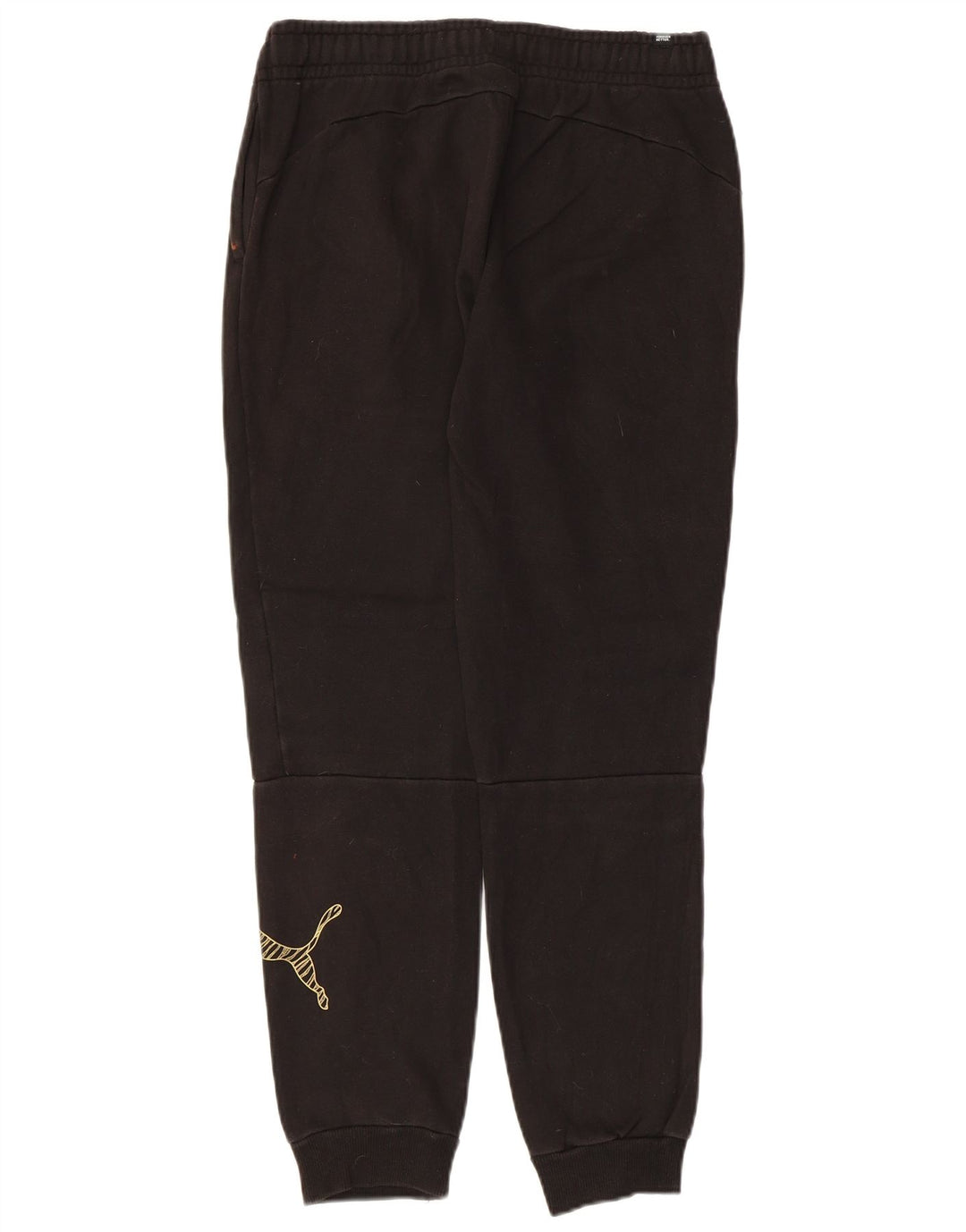Puma Mujer Gráfico Chándal Pantalones Joggers UK 10 Small Negro