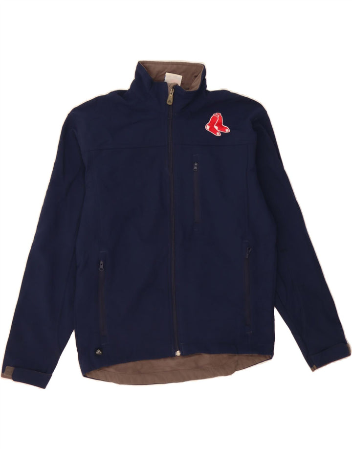 MAJESTIC Mens Tracksuit Top Jacket Small Navy Blue Polyester Vintage Majestic and Second-Hand Majestic from Messina Hembry 