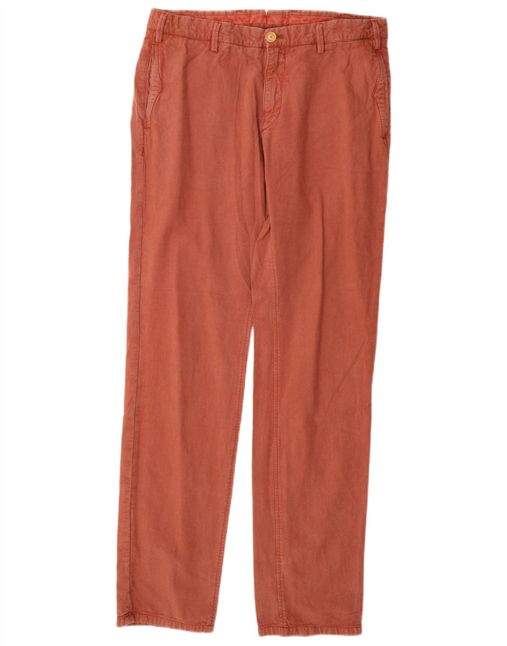 MASSIMO DUTTI Pantalones chinos de corte casual para hombre EU 42 Large W32 L32 Rojo